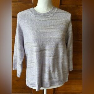 LOFT Heathered Purple Crew Neck Sweater